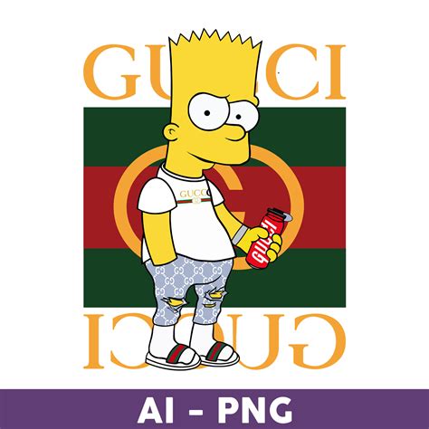 bart simpson gucci png|simpsons gucci background.